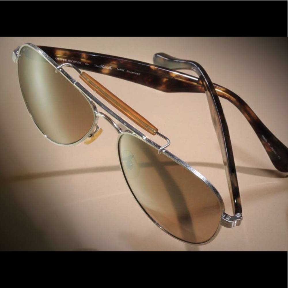 Oliver Peoples Teardrop Aviator Sunglasses
